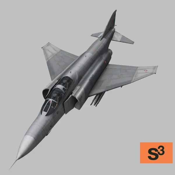 F-4E · TR · grey — 3D model preview