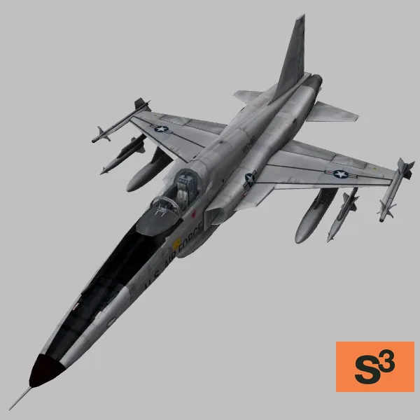 F-5E · US · grey — 3D model preview