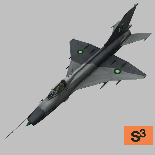 F-7PG · PK · PAF · camo — 3D model preview