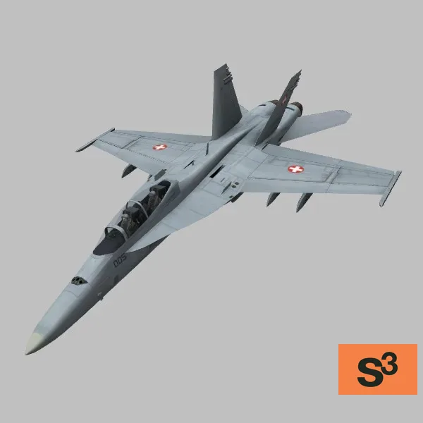 FA-18D · CH · grey — 3D model preview