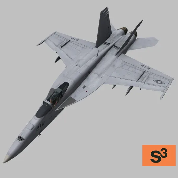FA-18E · US · grey · VX-31 — 3D model preview