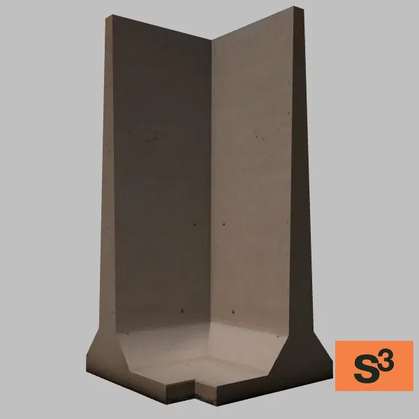Fence concrete-002 — 3D model preview