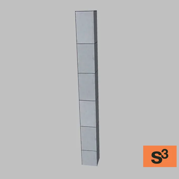 fence-concrete-007-post — 3D model preview
