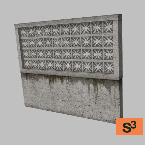 fence-concrete-008 — 3D model preview