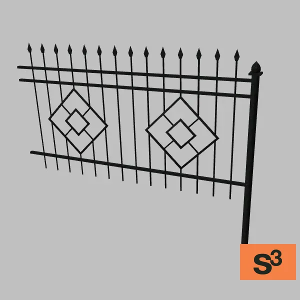 fence-metal-002a — 3D model preview