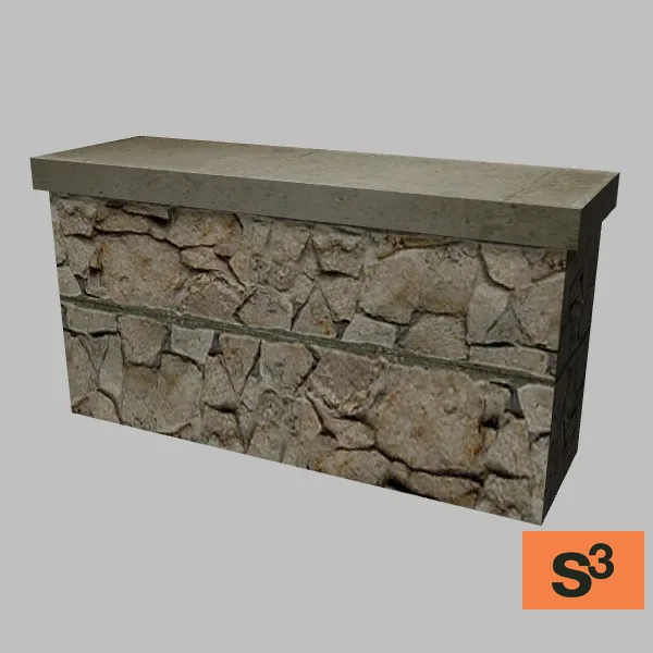 fence-stone-002b — 3D model preview