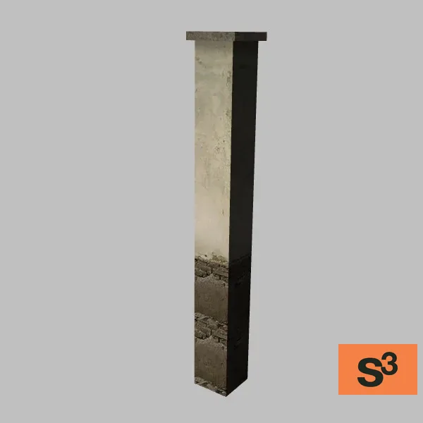 fence-stone-003-post — 3D model preview