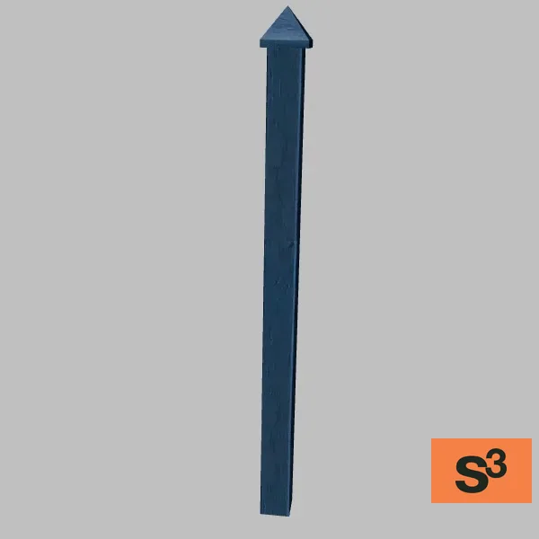 fence-wood-001-post — 3D model preview