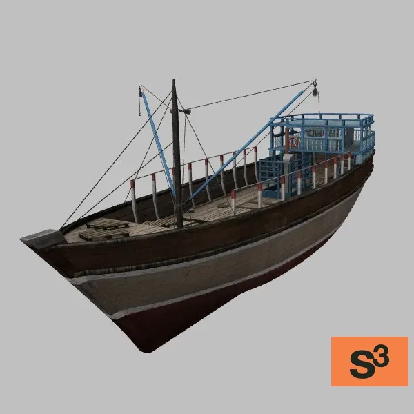 Fishing-Dhow-001 · SO · beige — 3D model preview