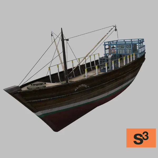 Fishing-Dhow-001 · SO · green — 3D model preview