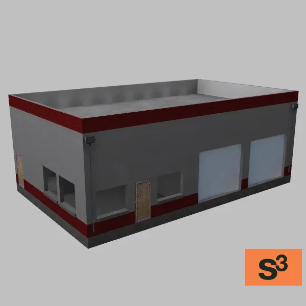 ftcampbell building 05 service station — 3D model preview