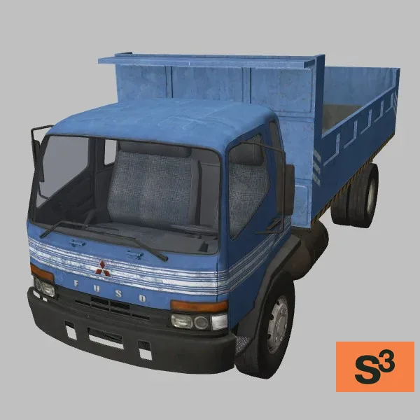 Fuso-Dump-truck · SO · blue — 3D model preview