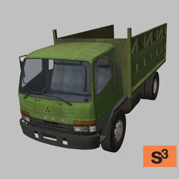 Fuso-flatbed · SO · green — 3D model preview