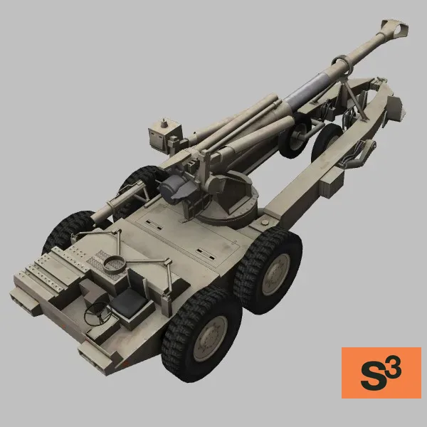 G5-Howitzer · ZA · desert — 3D model preview