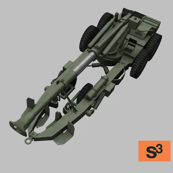 G5-Howitzer · ZA · green — 3D model preview