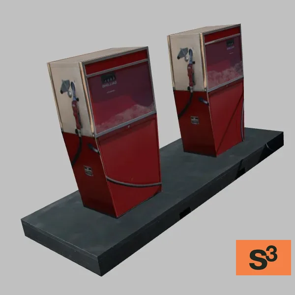 gas pumps-001 — 3D model preview