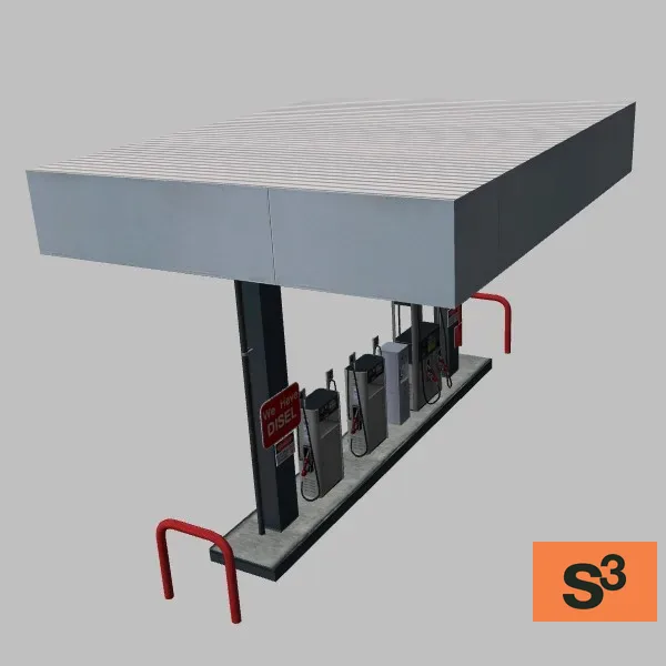 gas-station-005 — 3D model preview