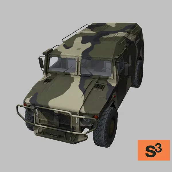 GAZ-2975 · RU · camo — 3D model preview