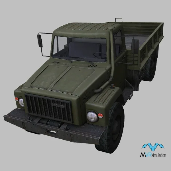 GAZ-3308 · RU · green — 3D model preview