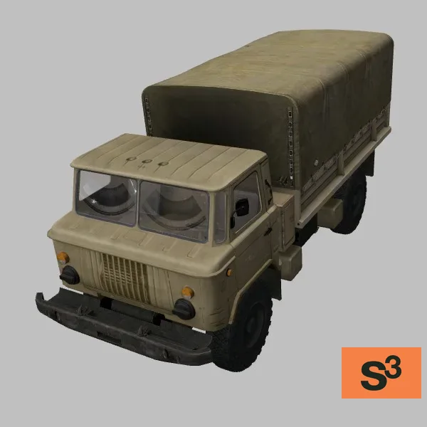 GAZ-66-Canopy · RU · desert — 3D model preview