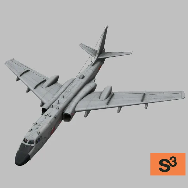H-6K · CN · grey — 3D model preview