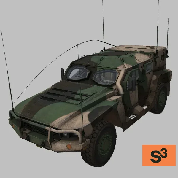 Hawkei · AU · camo — 3D model preview