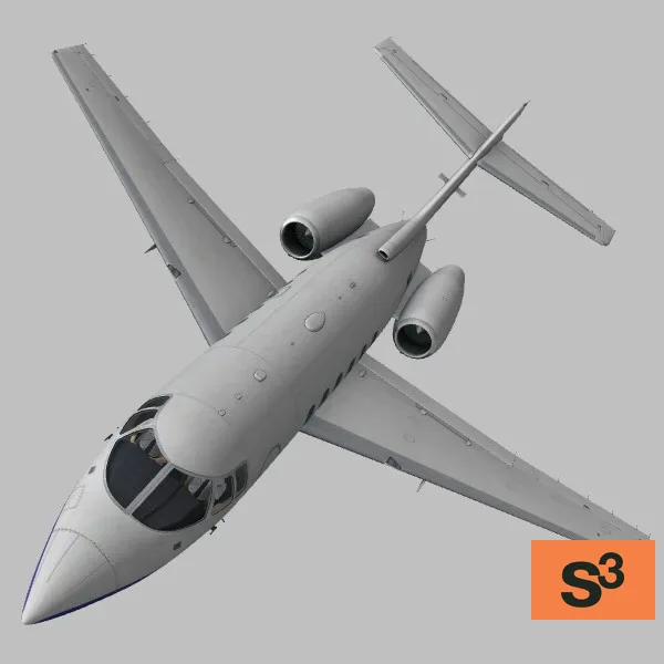 Hawker-850XP · US · white — 3D model preview