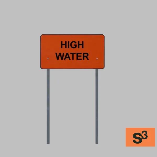 high water-sign-001d — 3D model preview