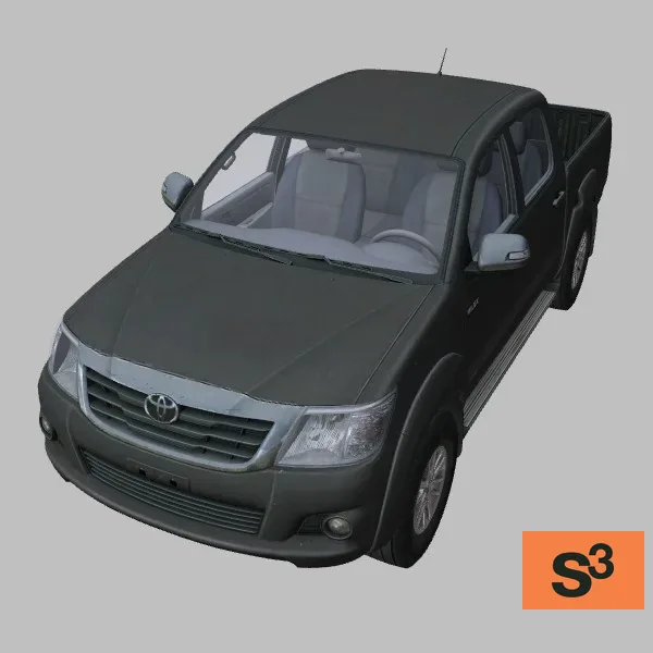 Hilux · JP · black — 3D model preview