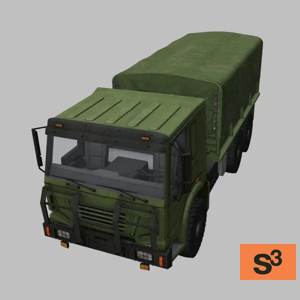 HOWO-76-6x6-Canopy · CN · green — 3D model preview