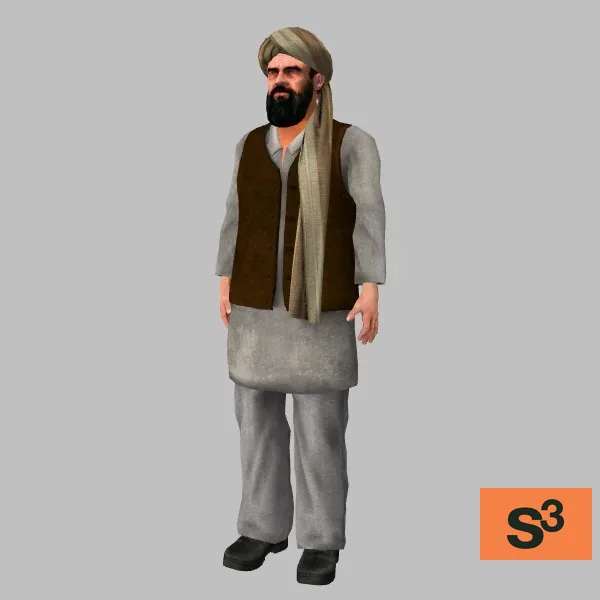 human-afghan-016 — 3D model preview