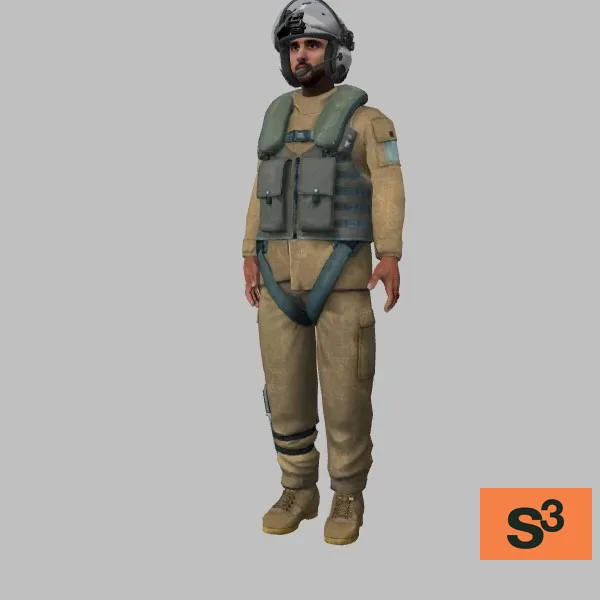 human-afghan-pilot-001 — 3D model preview