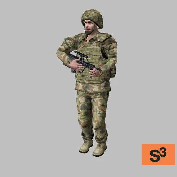 human-au-soldier-001 — 3D model preview