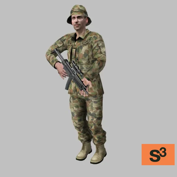 human-au-soldier-002 — 3D model preview