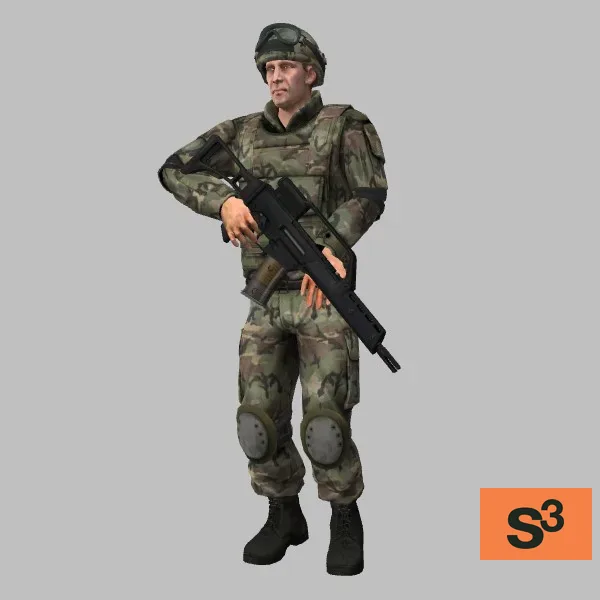 human-bulgarian-soldier-001 — 3D model preview