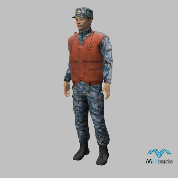 human-chinese-soldier-005 — 3D model preview