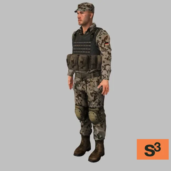 human-german-soldier-002 — 3D model preview
