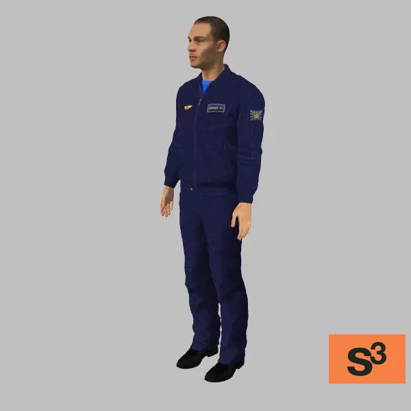 human-russian-pilot-003 — 3D model preview