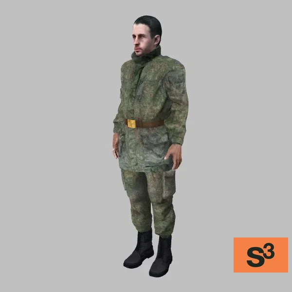human-russian-soldier-002 — 3D model preview