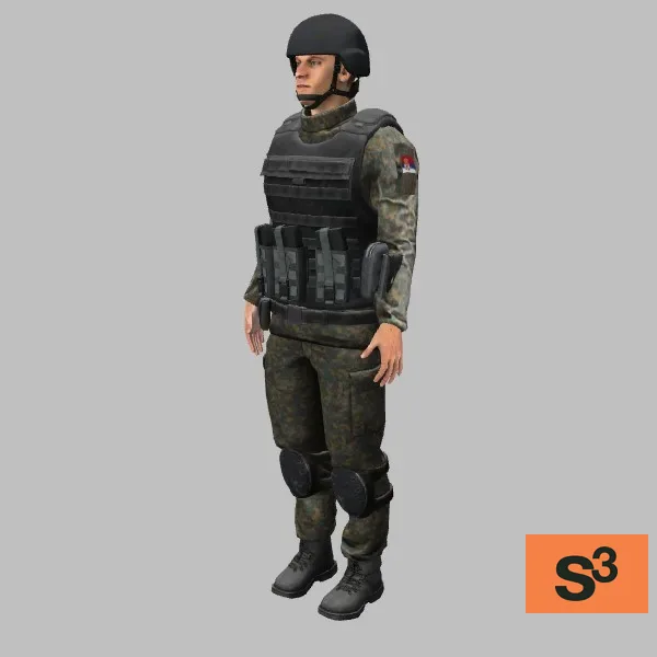 human-serbian-soldier-002 — 3D model preview