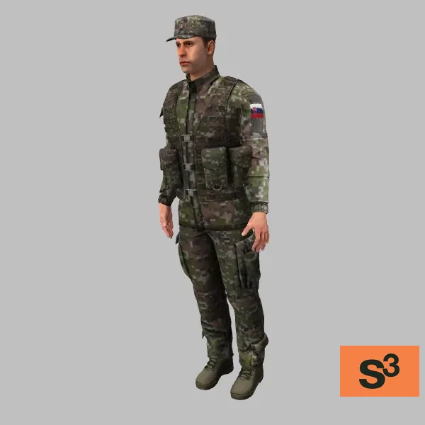 human-slovak-soldier-001 — 3D model preview