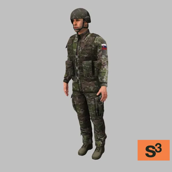 human-slovak-soldier-002 — 3D model preview
