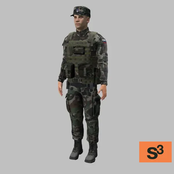 human-slovenian-soldier-001 — 3D model preview