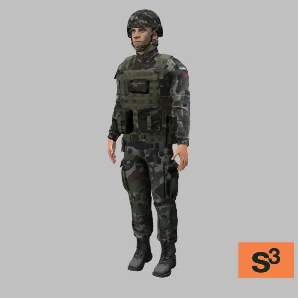 human-slovenian-soldier-002 — 3D model preview