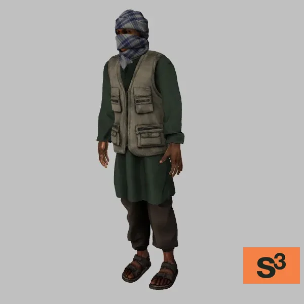 human-somalia-insurgent-003 — 3D model preview