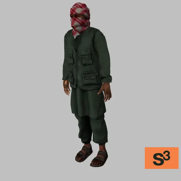 human-somalia-insurgent-004 — 3D model preview