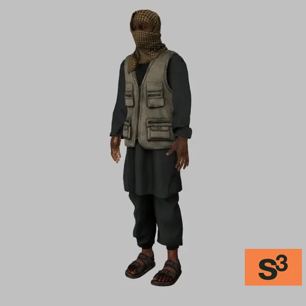 human-somalia-insurgent-007 — 3D model preview