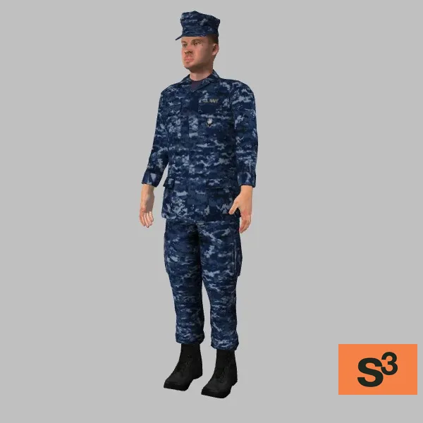 human-us-sailor-navy-002 — 3D model preview