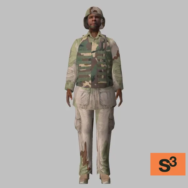human-us soldier-017 — 3D model preview