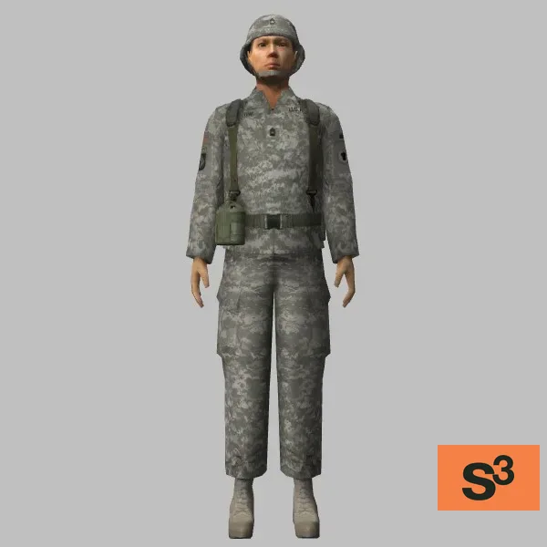 human-us soldier-021 — 3D model preview